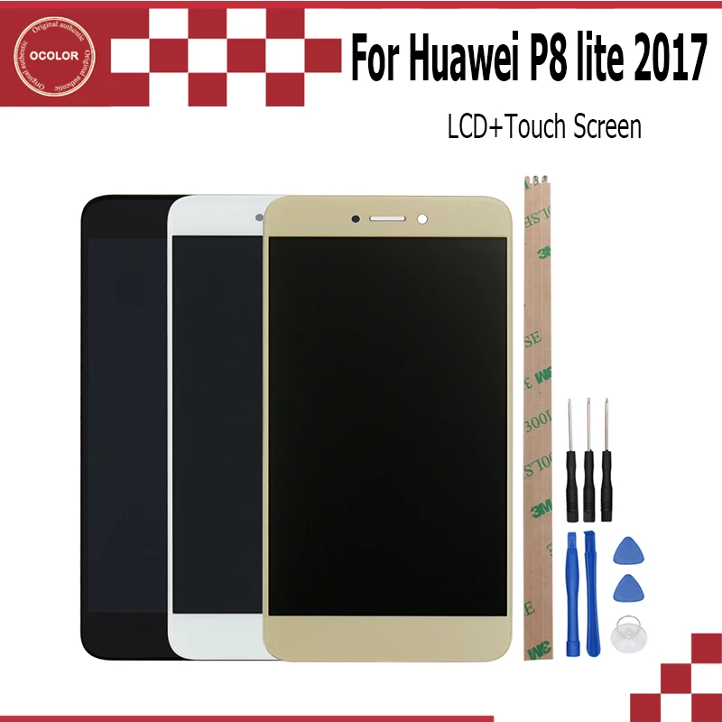 

ocolor IPS Display For Huawei P8 Lite 2017 LCD Touch Screen 5.2" EMU5.1 +Tool For Huawei P9 Lite 2017 LCD SCreen PRA-LA1 PRA-LX1