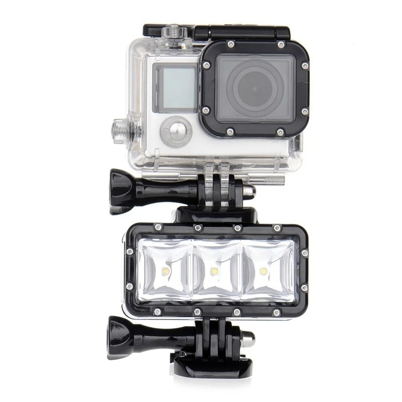 

Diving flashLight Lamp Waterproof LED Flash Video Light For GoPro Hero 7/6/5/4 Session SJCAM XiaoYi 4K Action Camera Accessories
