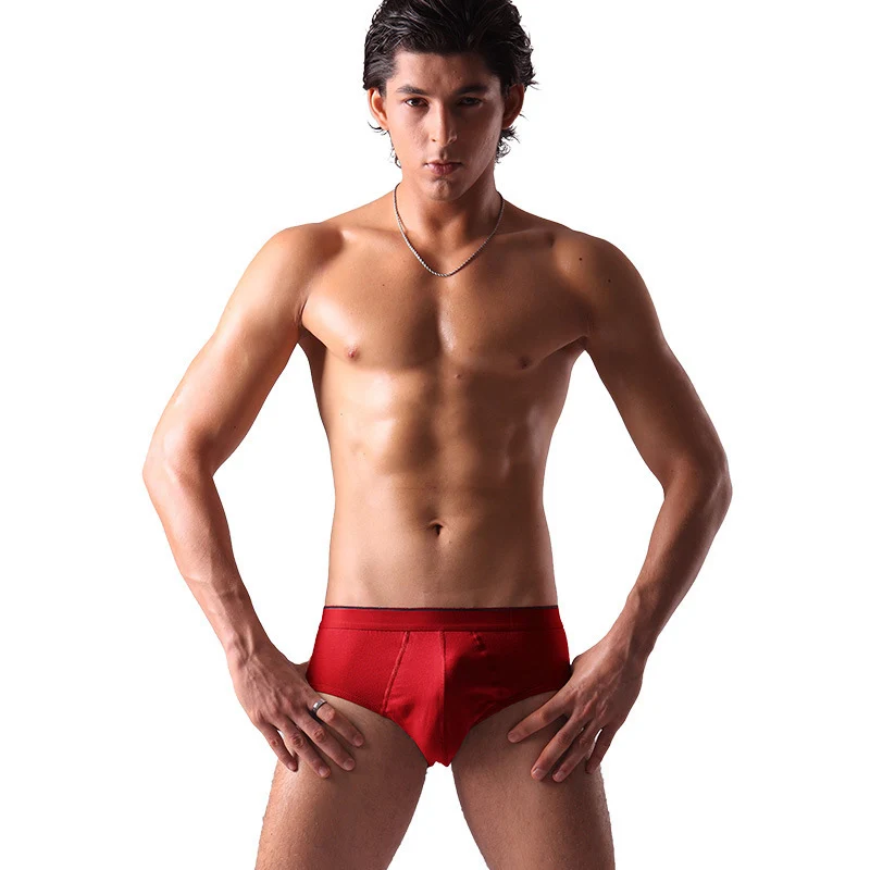 Male Underwear Underpants New Sexy Men Underwear Solid U Convex Pouch Wide Belt Comfort Cotton