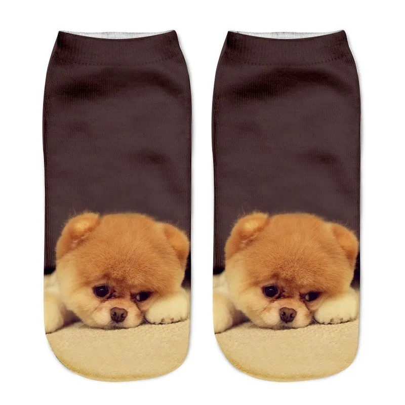 1 пара новых коротких носков для малышей с рисунком собаки Лидер продаж, Детские подростковые носки с 3d принтом для девочек и мальчиков короткие носки - Цвет: BDS W20