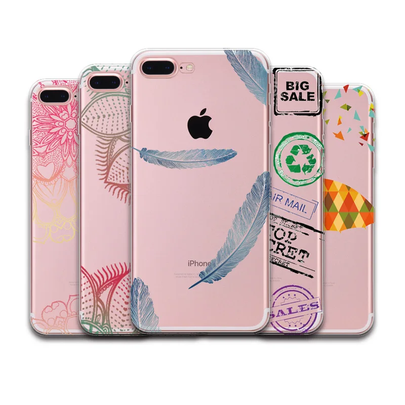 Модный кружевной чехол для iPhone 5 5S 6 6S 7 PLus с изображением цветов мандалы и листьев