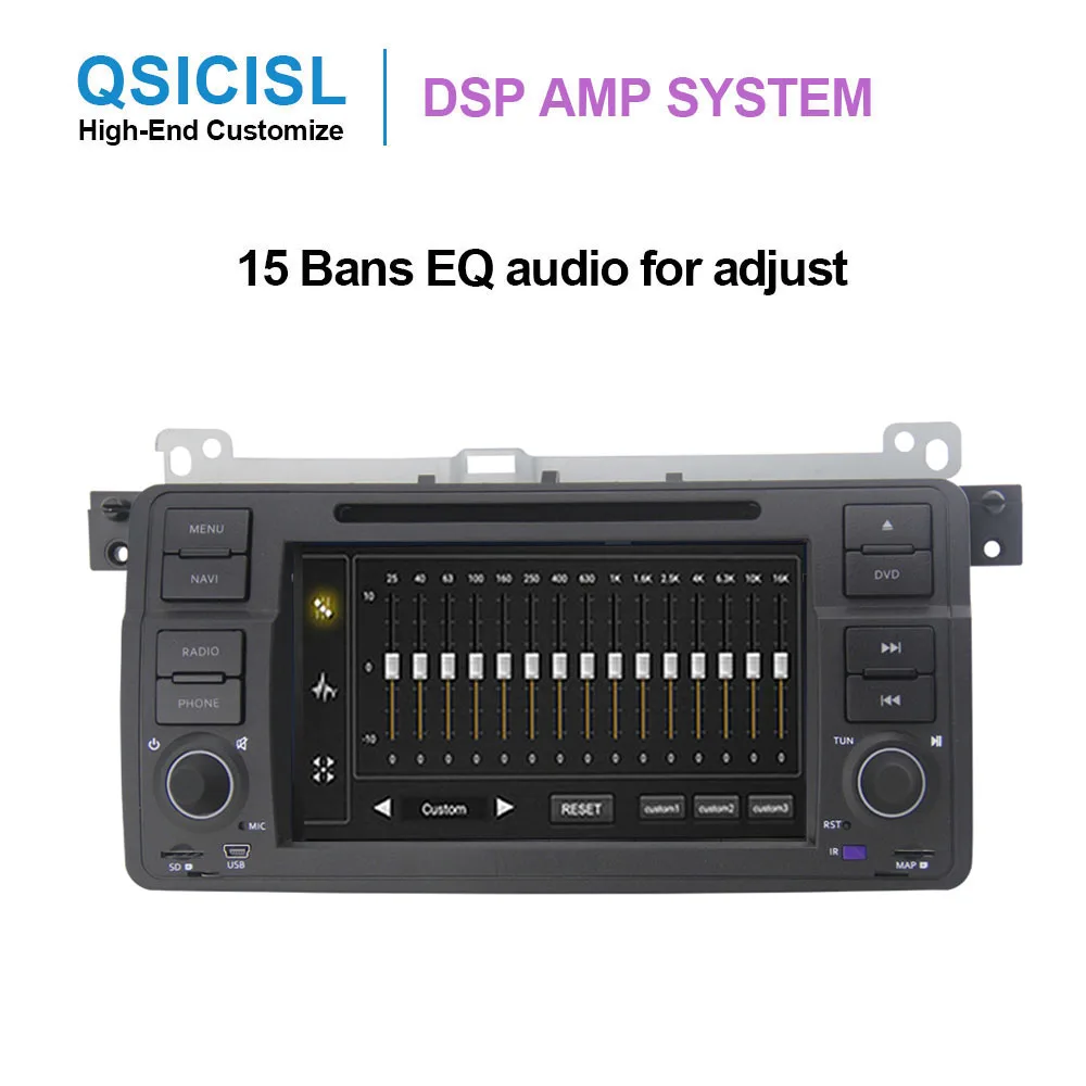 Best Android 9.0 IPS 7" 4GB+64GB car dvd multimedia player for BMW E46 M3 car headunit 1 din radio gps navigation multimedia stereo 5