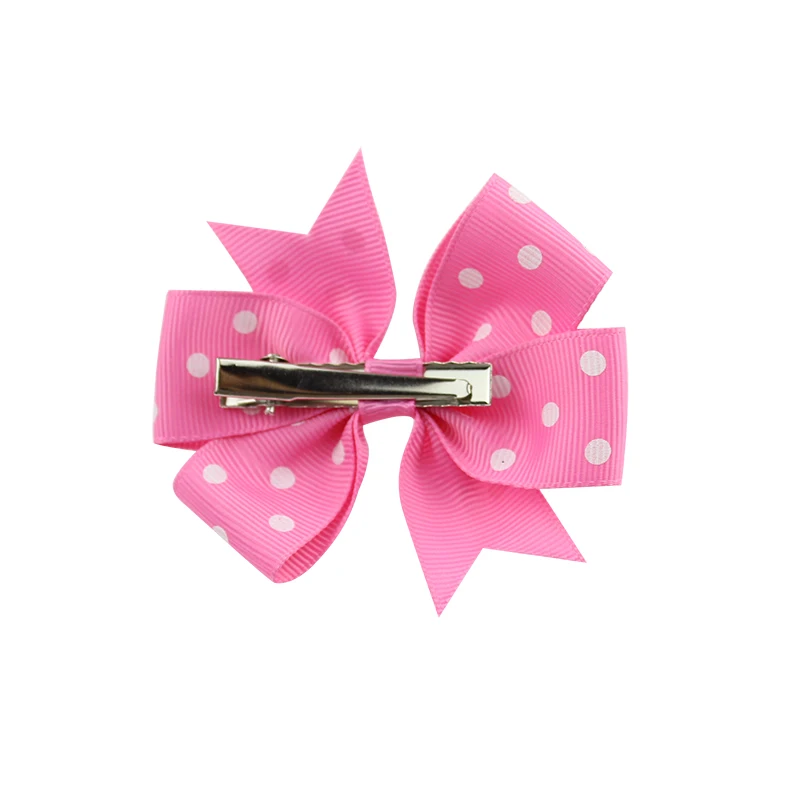Polka Dot Grosgrain Ribbon Bows with Alligator Clip Kids Girls Colourful Bow Tie Hairpins Headwear Hair Accessorises (5)