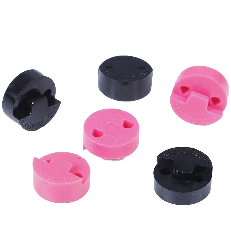 

3Pcs Black/Pink Acoustic Round Rubber Violin Mute Fiddle Silencer Violin Parts & Accessories