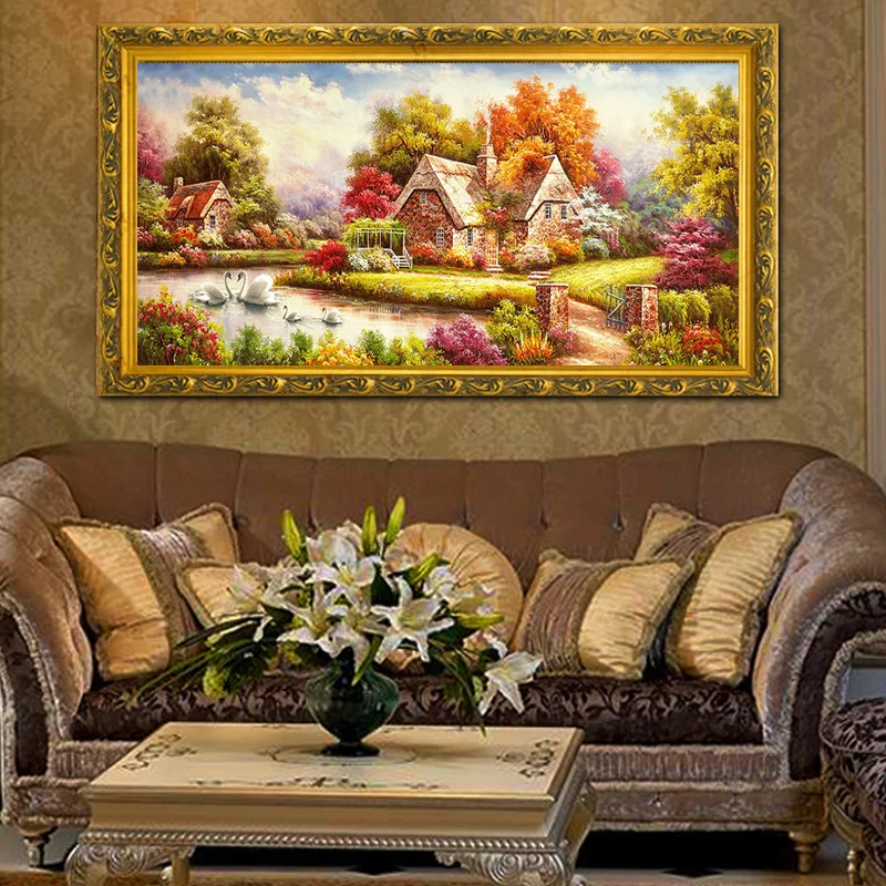 Fashion hand painting oil painting mural living room decoration