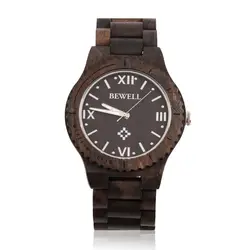 BEWELL2017 Новый W065A высокое качество деревянные часы Дерево Браслет Для мужчин кварцевые наручные часы Лидер продаж
