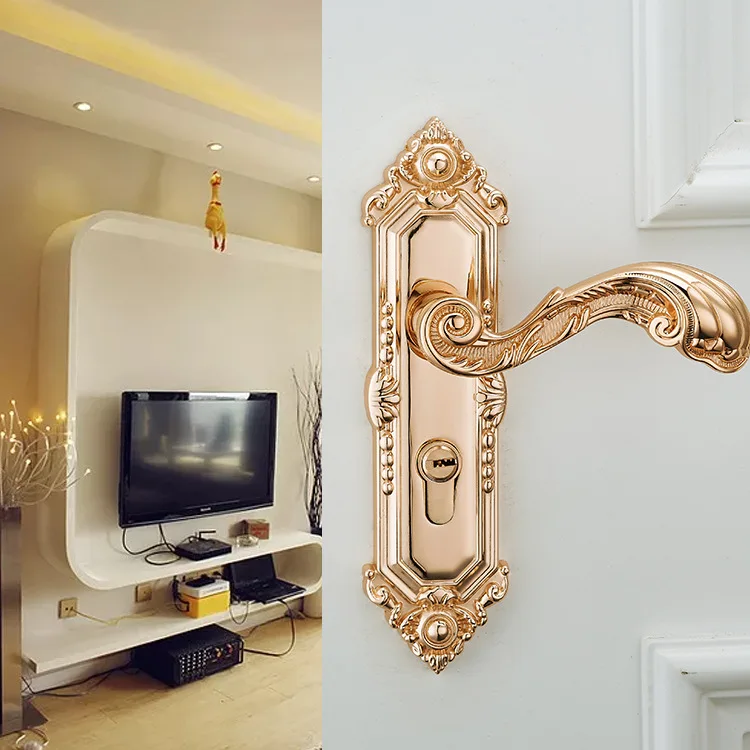 

2018 Rushed Real Electronic Door Lock Epe European-style Door Lock Handle Interior Solid Wood Bedroom Home Wholesale