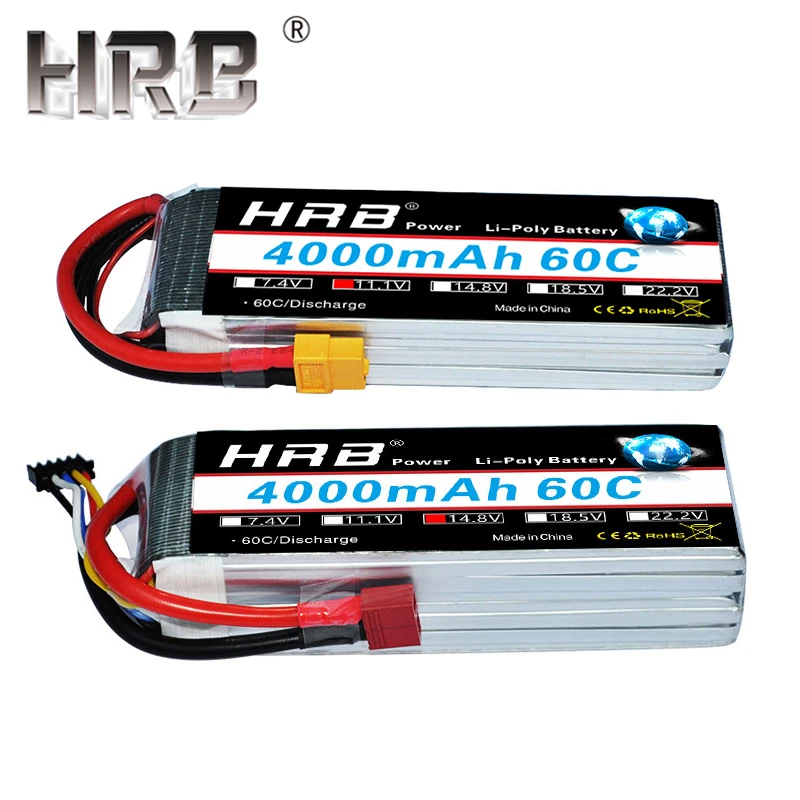 HRB 3S 4S 4000mAh Lipo батарея 14 8 V 7 4 11 1 Deans XT60 T 5s 6S 2S 22 2 18 5 3 Квадрокоптер Самолет RC детали