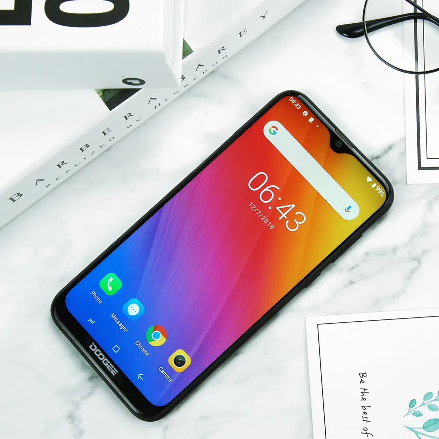 Doogee Y8 Android 9,0 экран капли воды смартфон градиент задняя крышка 19:9 6," HD 3+ 32 ГБ 3400 мАч 8.0MP+ 5MP 4G LET мобильные телефоны