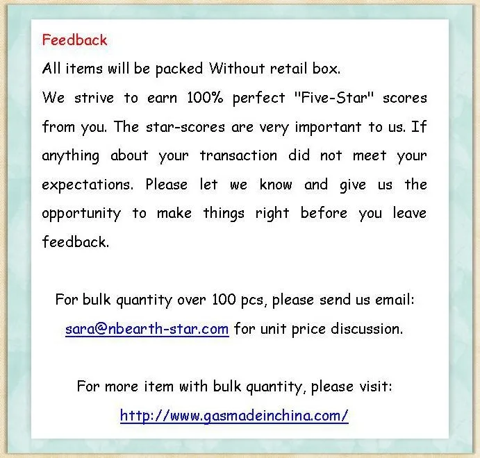 feedback
