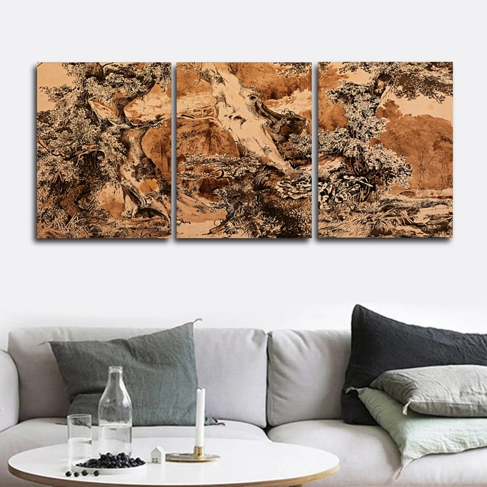 

Chinese Style Wall Picture Poster Print Canvas Painting Calligraphy Decor for Living Room Bedroom Home Decor Frameless