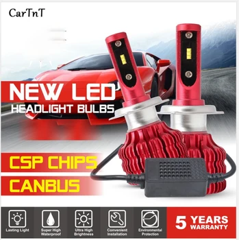 

CarTnT 2Pcs LED H7 H4 H11 H1 H3 9005 9006 HB4 HB3 5202 LED Bulb Canbus Car Headlight Hi-Lo 100W 12000LM 6500K 24V Led Fog Lamp