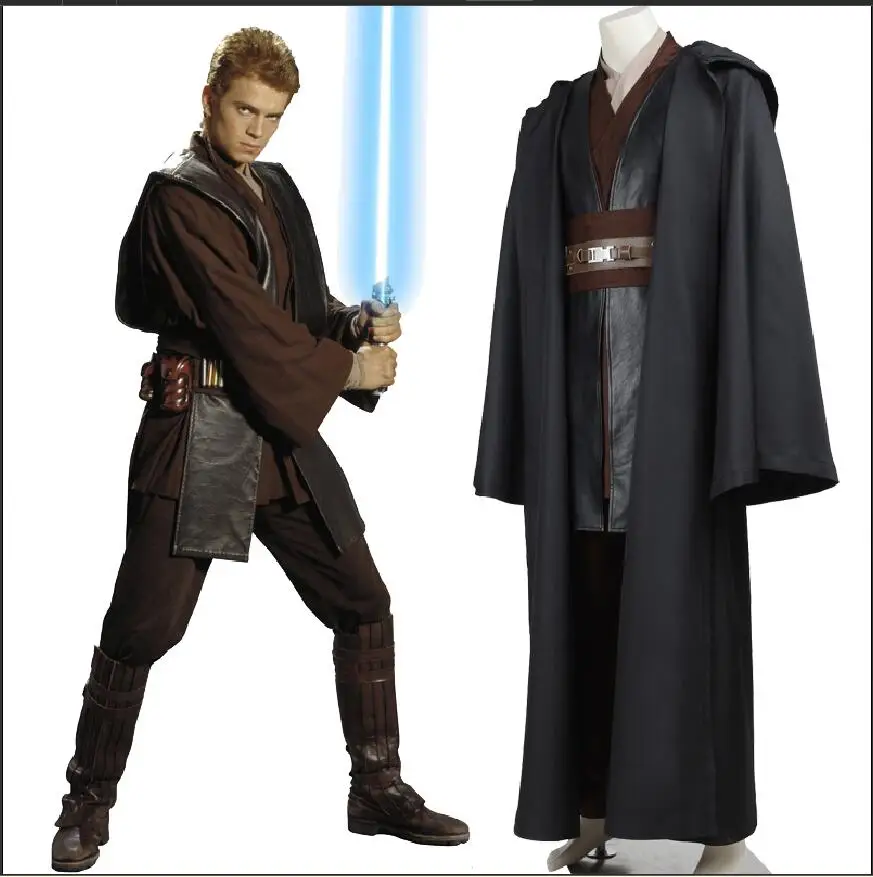 Star Wars Anakin Skywalker Cosplay Costume Mens Halloween Party Clothes Outfit