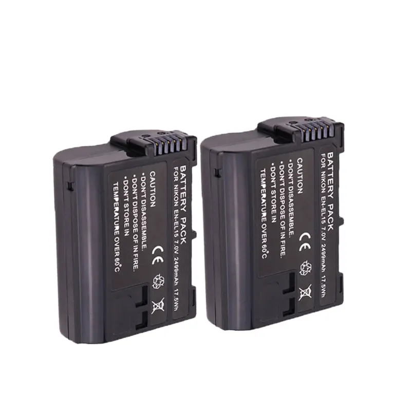 3 шт. EN-EL15 RU EL15 ENEL15 EL15A Батарейки+ ЖК-дисплей Dual USB Зарядное устройство для Nikon D600 D610 D600E D800 D800E D810 D7000 D7100 d750 V1 - Цвет: 2battery