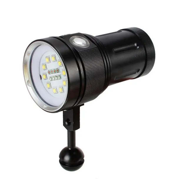 

10x XM L2 4x R 4x B 12000LM LED Photography Video Scuba Diving Flashlight Torch Lampe LED Camping Work light Linterna Lanterna