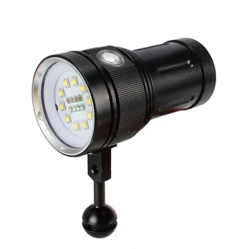

2019 New High Quality 10x XM-L2+4x R+4x B 12000LM LED Photography Video Scuba Diving Flashlight Torch Drop Shipping
