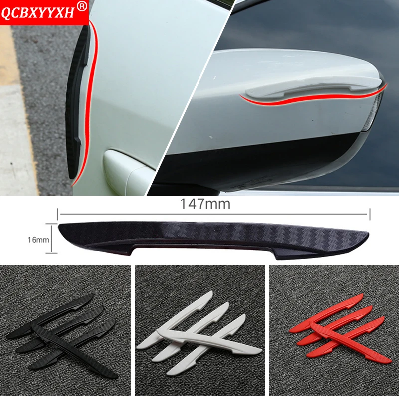 

The Door Crash Bar Universal Car SUV Side Door Edge Protective Strip Scrape Guard Bumper Strip Stickers External Accessories