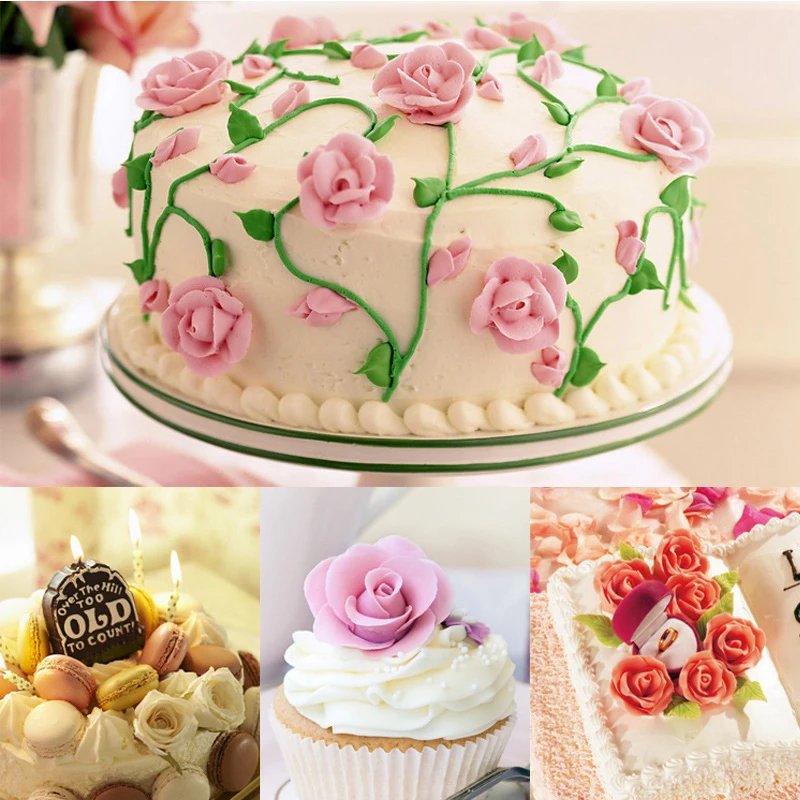 

3Pcs/Set 2016 New Rose Flower Cake Mold Cookie Cutter Fondant Cake Decorating Tools Sugarcraft Cutter Cake Baking Tool A071