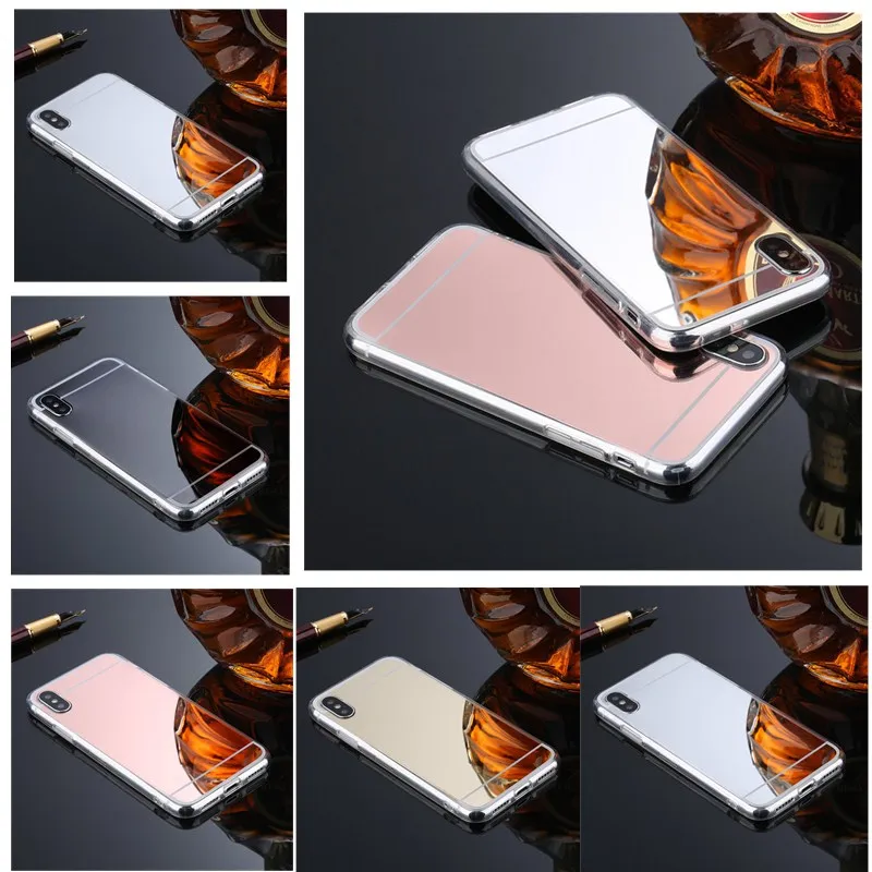 

NOWAL Phone Case For iPhone XS Max XR Mirror Pattern Cases Cover For iPhone X 10 XR XS 6 6S 7 8 Plus 5 5S SE Soft Silicon Case