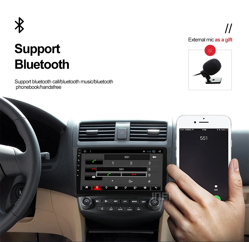 Cheap android 8.1 car dvd gps player for honda Honda Accord 7 2003-2007 with radio gps navigation support mirror link steering wheel 7