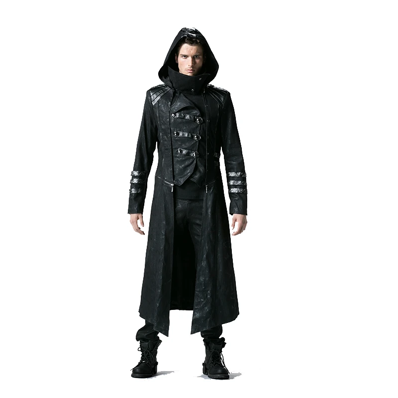 Steampunk Manteau Long A Capuche Pour Homme Veste Coupe Vent A Manches Longues Col Montant Coupe Vent Design Decontracte Coupe Vent Collection Hiver Aliexpress