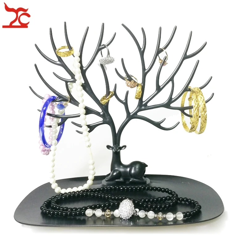 Brand New Jewelry  Deer Horn Stand Necklace Earring Ring Display  Organizer Holder  Plastic  Branch Tree Bracelet  Display Rack