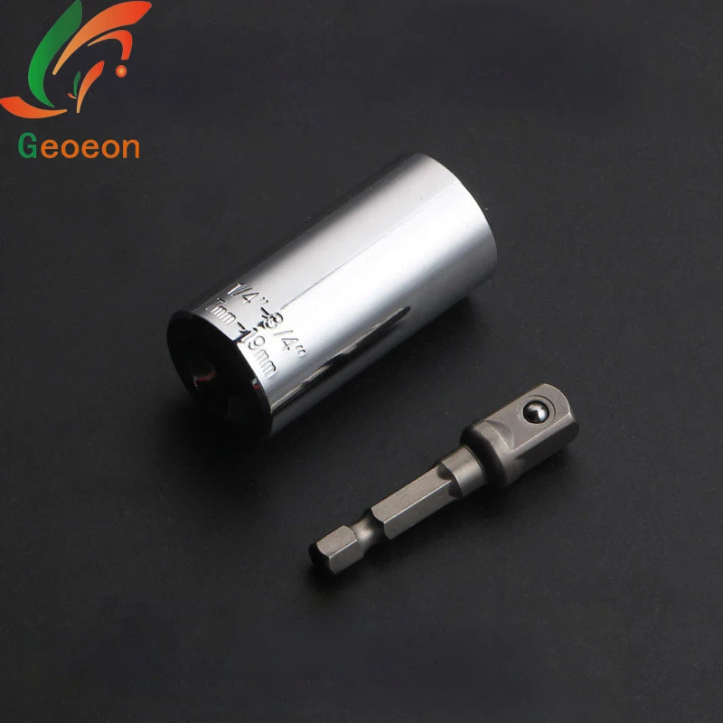 

Universal Wrench Set Socket Sleeve 7-19mm Power Drill Ratchet Bushing Spanner Key Magic Grip Multi Hand Tools A3