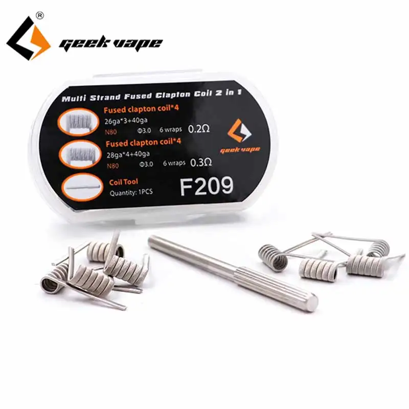 

Geekvape Multi strand Fused clapton 2 in 1 Prebuilt wire vape tank accessories DIY Coil tools fit Electronic Cigarette RTA