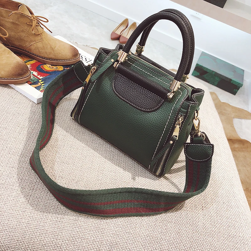 Janespri High Capacity Soft PU Leather Female Handbags Fashion Panelled Women Shoulder Bag Daily Women Casual Tote Messenger Bag (32)