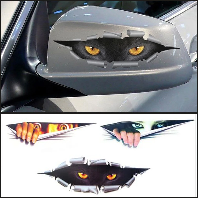 

42*12cm 3D Funny Peeking Monster Stickers Waterproof Voyeur Cool Whole Vinyl Decal Home Motorcycle Car Styling sticker