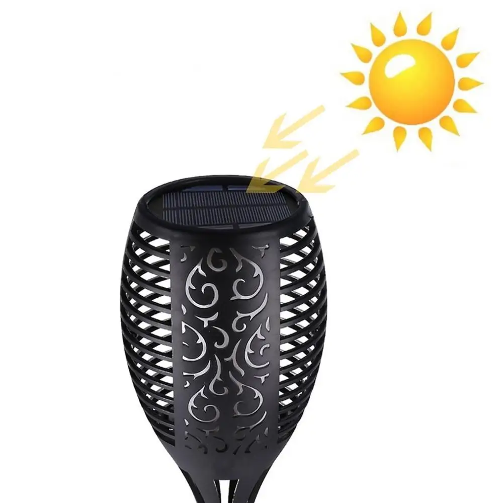 

96 LED Solar Powered Torch Lights Flickering Flame Light Torch Lamp Waterproof For Outdoor Pathways Garden With Ground Stake