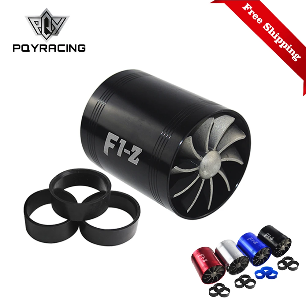 

Free Shipping F1-Z Double Turbine Turbo Charger Air Intake Gas Fuel Saver Fan Car Supercharger PQY-FSD11