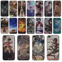 Yinuoda черный резиновый attack on titan Крылья Свободы Anim для iphone SE 5 5S XS 8 8 плюс 7 7 плюс 6 6 plus XR XSMAX 6 S Coque