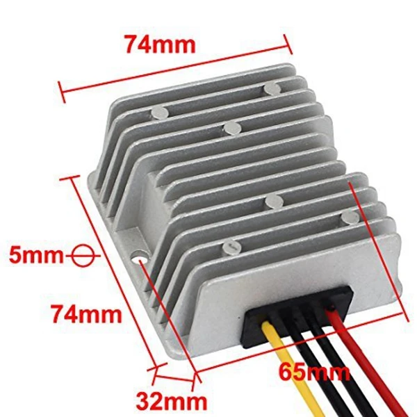 Регулятор преобразователя горячей мощности DC12V/24 V понижающий к DC6V 15A 90W Водонепроницаемый преобразователь напряжения трансформатор