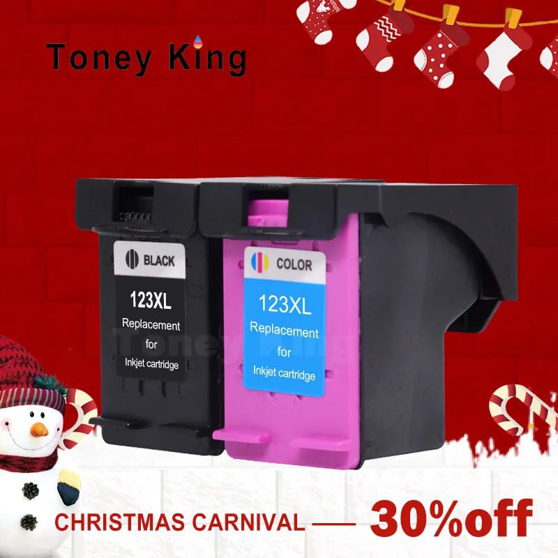 

Toney King 123XL Refilled Ink Cartridge for HP 123XL Deskjet 3630 3632 3637 3638 1110 2130 2132 2133 2134 4520 4513 4522 Printer