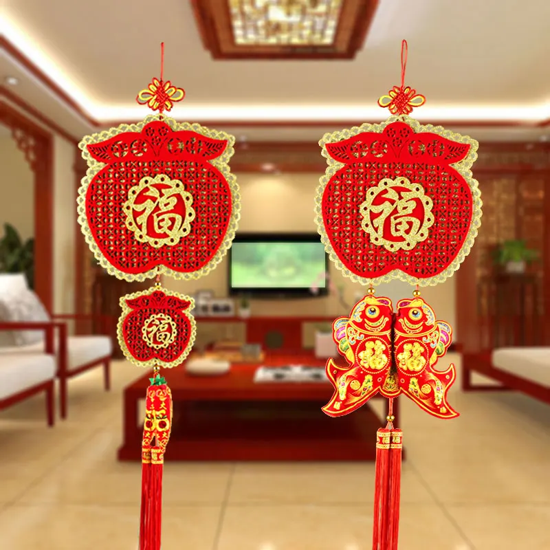 Chinese Knot Pendant Hanging Apple Shaped Lucky Symble Blessing New