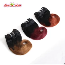 1B/27/фиолетовый/розовый/613/ошибка двухтонный Омбре тела вьющиеся накладные волосы короткая волна бразильские пучки волос Омбрэ шиньон