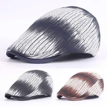 Для мужчин модный С Принтом Леопарда головной убор для водителя берет с пуговицей плоская кепка таксиста кепка газетчика CSHAT0137