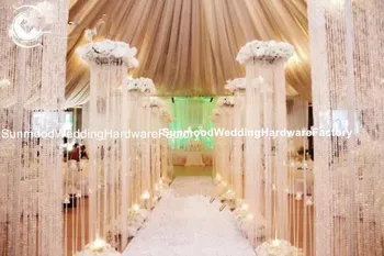 

round shape )Romantic party/halloween/wedding stage backdrop decoration with hanggong crystal