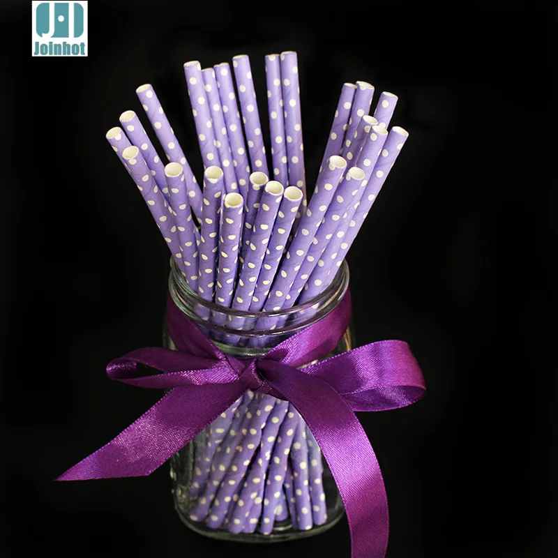25PCS Polka Dot Purple paper drinking straws creative drinking straw For Wedding decoracion para fiestas
25PCS Polka Dot Purple paper drinking straws creative drinking straw For Wedding decoracion para fiestas