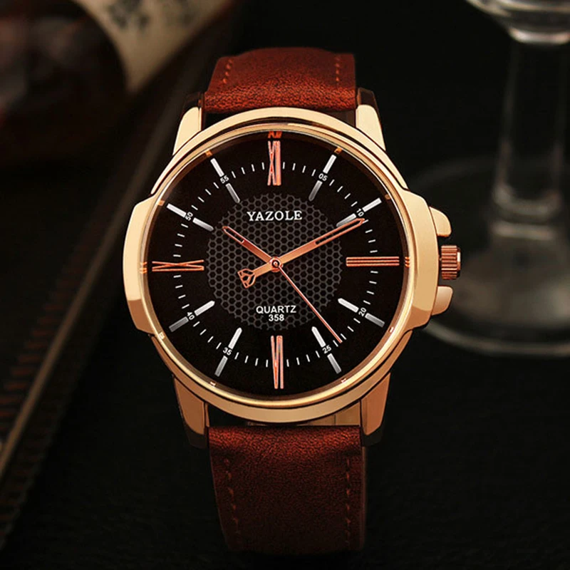 Мужские кварцевые часы в деловом стиле с кожаным ремешком|watch gift|watch craft watcheswatch