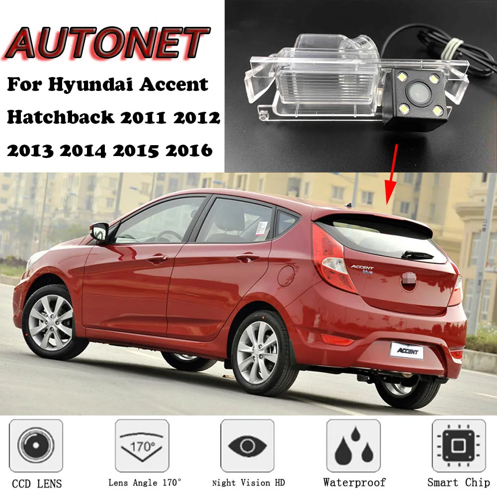 Камера заднего вида AUTONET для Hyundai Accent хэчбек 2011 2012 2013 2014 2015 2016 камера ночного