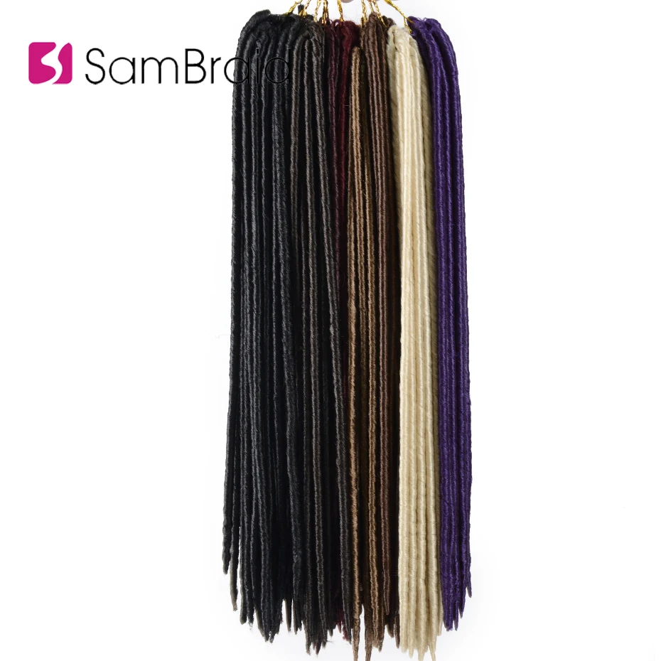 SAMBRAID искусственные мягкие косички вязанные крючком волосы 18 дюймов