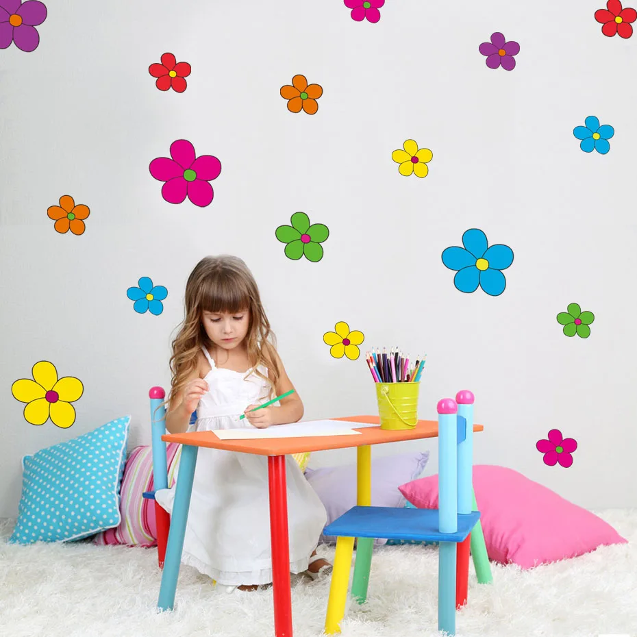Polka Dot Wall Stickers Decal Childs Kid Vinyl Art home Decor spots Mural 45pcs