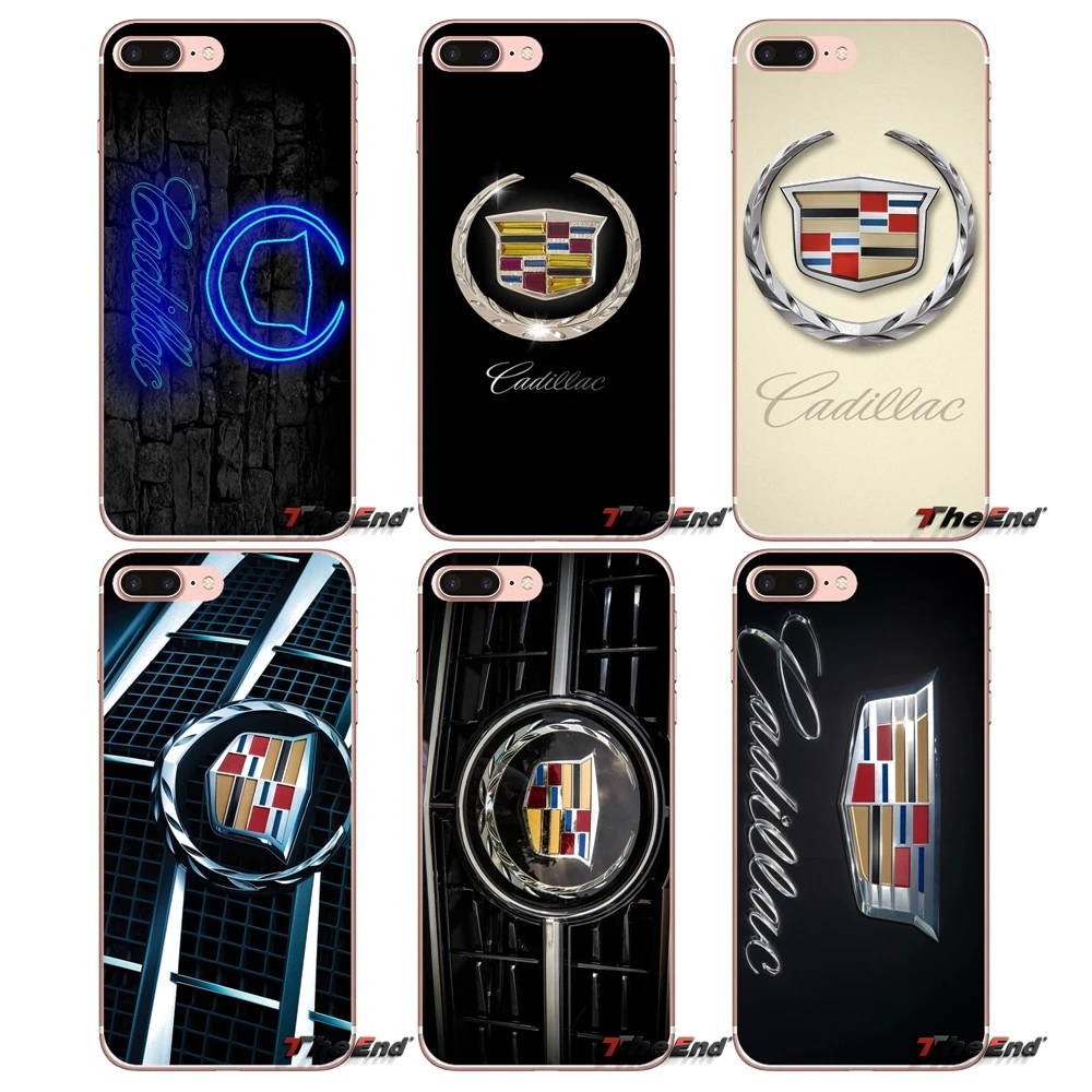 

For iPhone X 4 4S 5 5S 5C SE 6 6S 7 8 Plus Samsung Galaxy J1 J3 J5 J7 A3 A5 2016 2017 Cadillac Logo Cadillac Emblem Car TPU Case