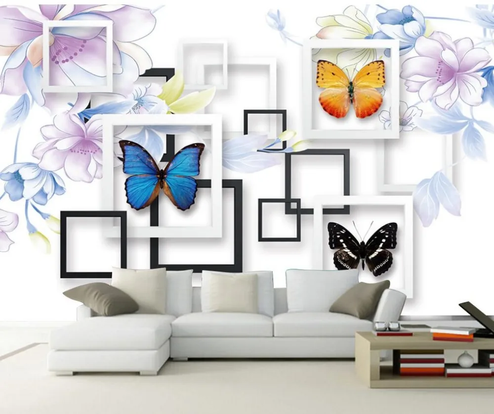 Online Get Cheap Butterfly Flower Wallpaper Aliexpresscom
