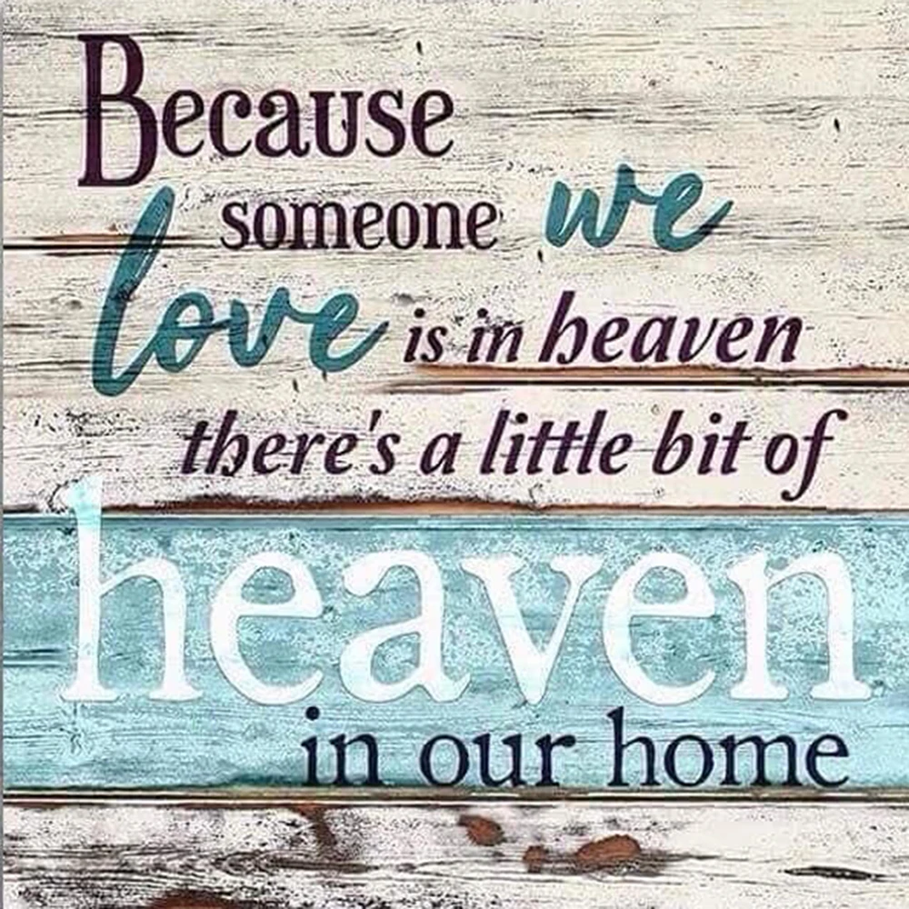 

100% Diamond Painting 5D DIY "Love heaven home" Picture Rhinestones Mosaic Card text Diamond Embroidery Wall stickers decor