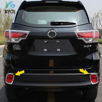 

ACCESSORIES Fit For TOYOTA Highlander Kluger 2014 2015 Chrome Rear Fog Light Lamp Cover Styling Reflector Trim Garnish