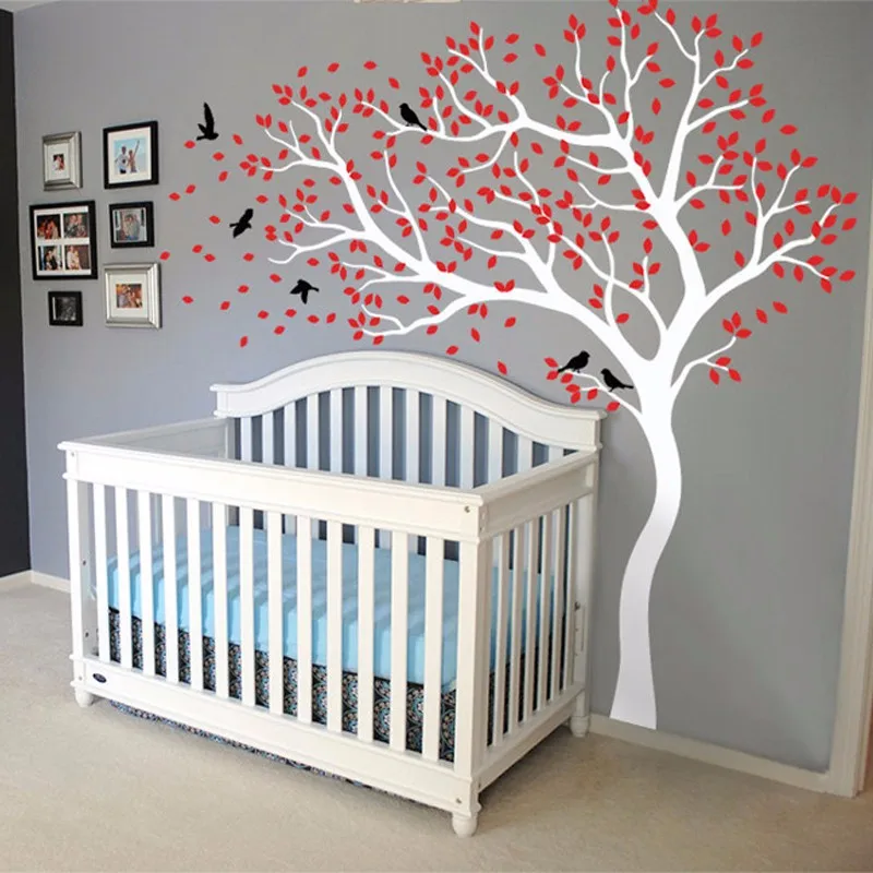 Us 3157 23 Di Scontovinyl Wall Sticker Albero Dimensione Enorme Murale Adesivi Da Muro Per Camera Dei Bambini Nursery Murale Carta Da Parati