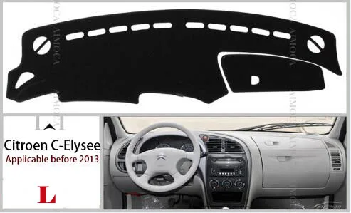 Car dashboard Avoid light pad Instrument platform desk cover Mats Carpets Auto accessories For Citroen C-Elysee Elysee 2004-2017 |